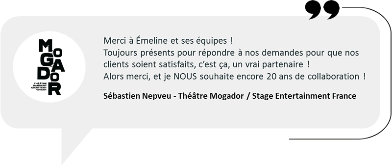 Témoignages clients Officiel CSE : Stage Entertainment, Les Chocolats du Coeur, Maison Colibri, Edenred, UpCoop, Editions Tissot, Rituals utilisent les solutions d'Officiel CSE pour contacter les Ã©lus de CSE
