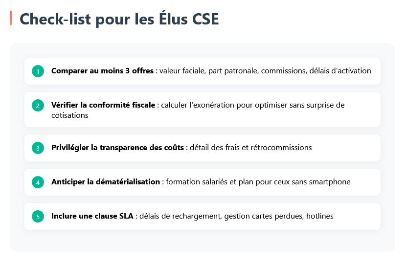 CSE : conseils pratiques pour choir un prestataire de Chèques Restaurant, de cartes et Titres-Restaurant