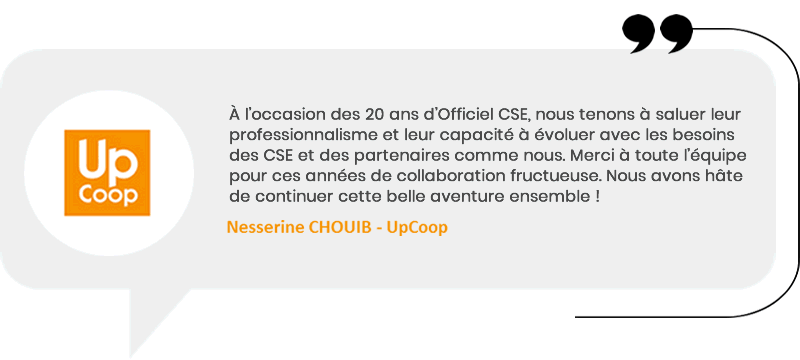 Témoignages clients Officiel CSE : Axa, Leclerc, Maison Colibri, Edenred, UpCoop, Swizy utilisent les solutions d'Officiel CSE pour contacter les Ã©lus de CSE