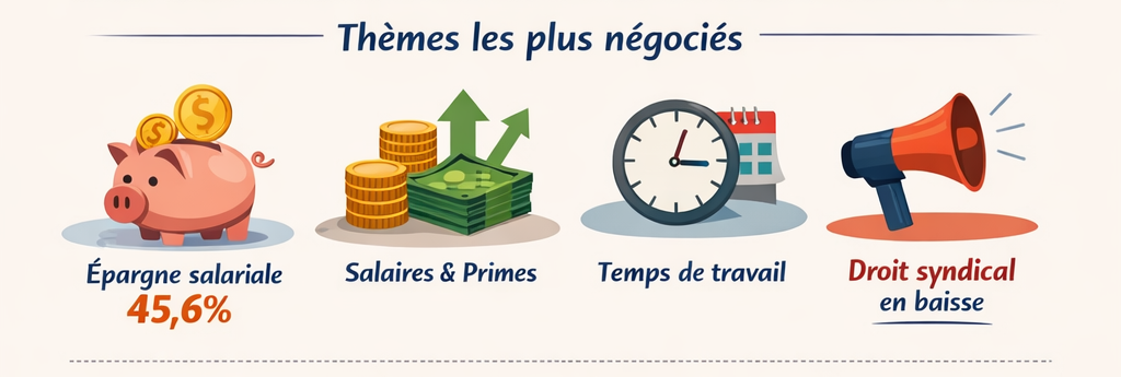 Bilan de la négociation collective : les thèmes les plus négociés